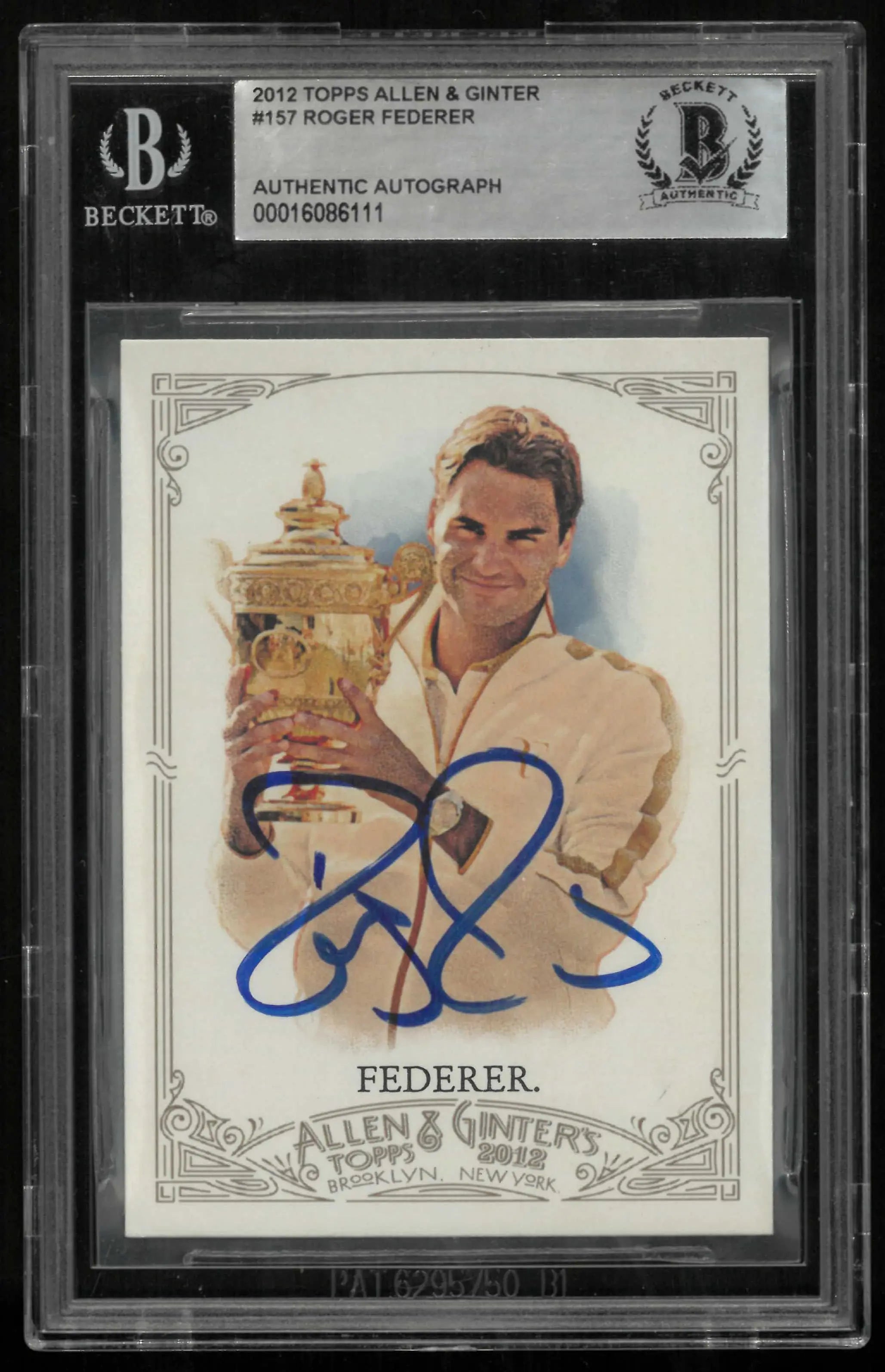 2012 Topps Allen & Ginter Autograph Roger Federer Auto BGS AUTH 