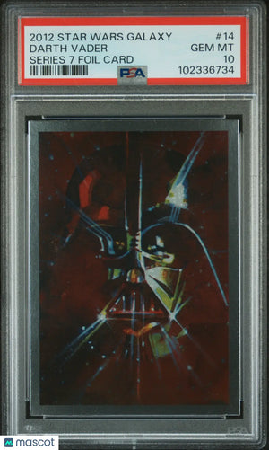 2012 Topps Star Wars Galaxy Series 7 Foil Cards Darth Vader #14 PSA 10 
