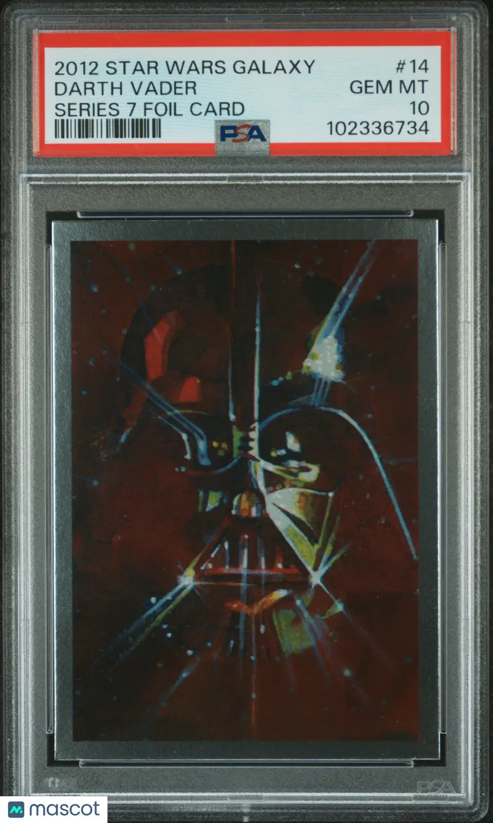 2012 Topps Star Wars Galaxy Series 7 Foil Cards Darth Vader #14 PSA 10 