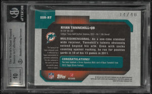 2012 Topps Strata Rookie Autograph Patch Ryan Tannehill Auto /40 RC BGS 9 