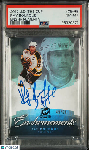 2012 Upper Deck The Cup Enshrinement Ray Bourque #CE-RB 49/50 PSA 8 