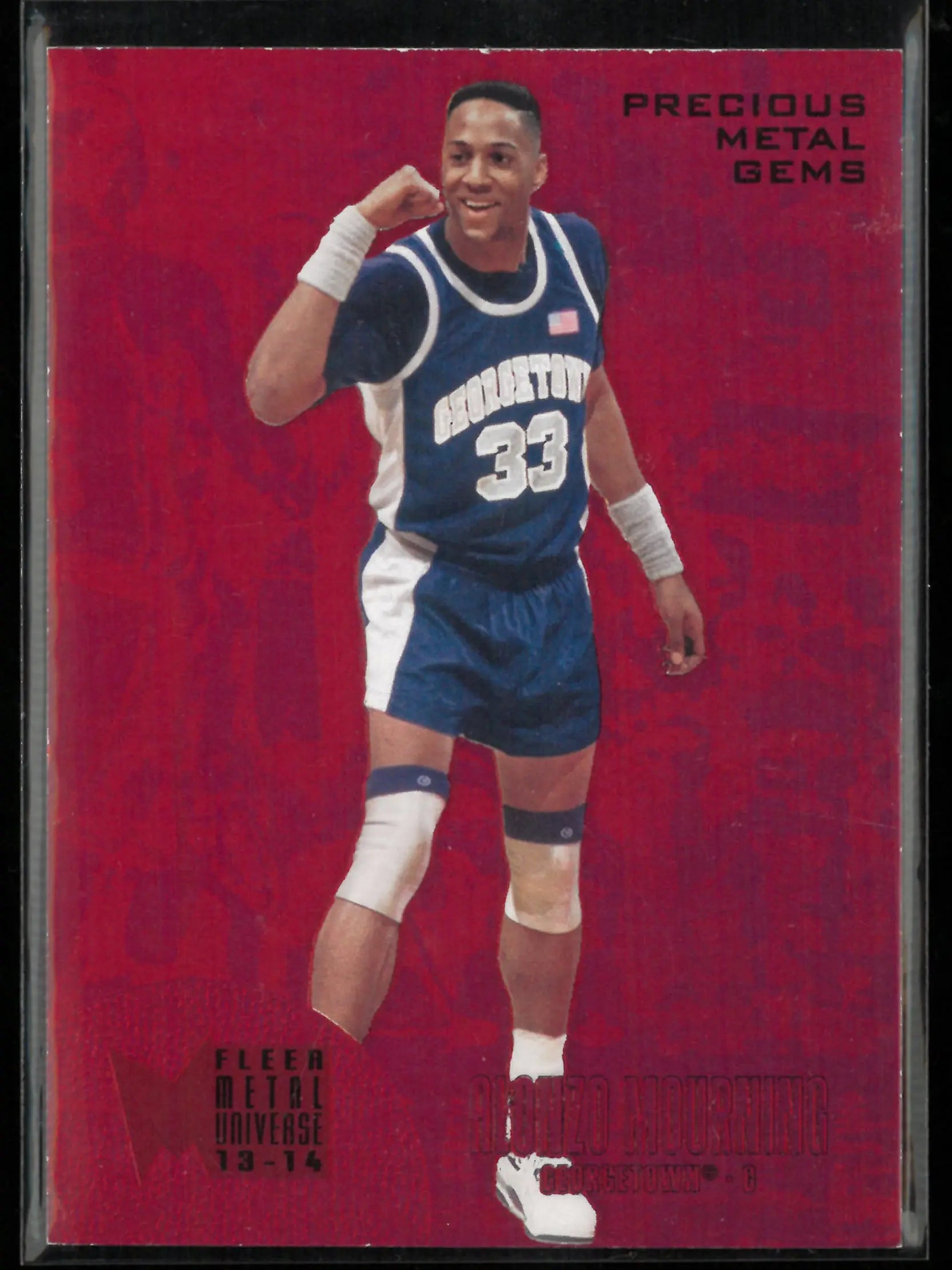 2013-14 Fleer Retro Alonzo Mourning Precious Metal Gems Red /150 