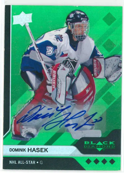 2013-14 Upper Deck Black Diamond Autograph Dominik Hasek Auto Green /10 
