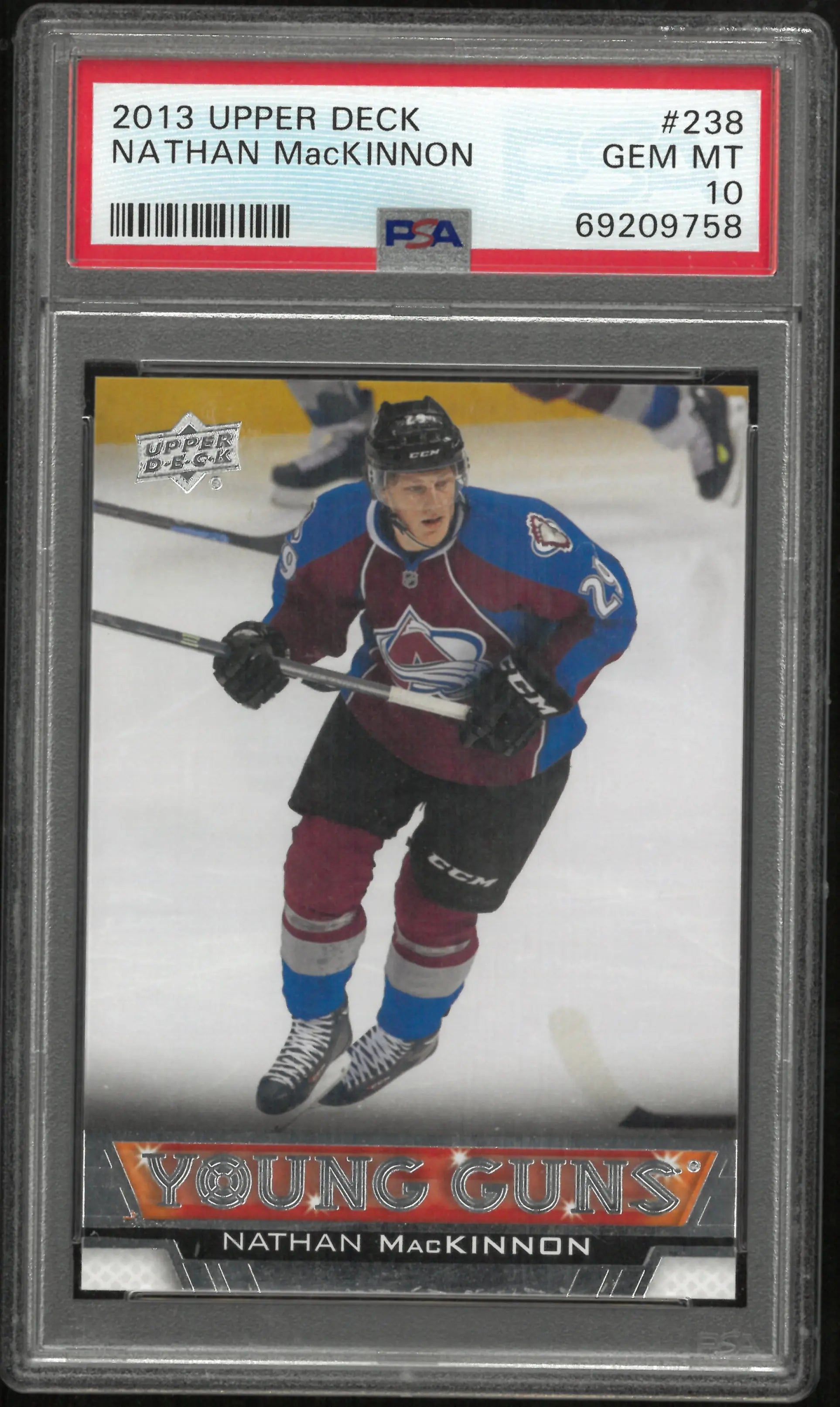 2013-14 Upper Deck Series One Young Guns Rookie Nathan Mackinnon RC PSA 10 