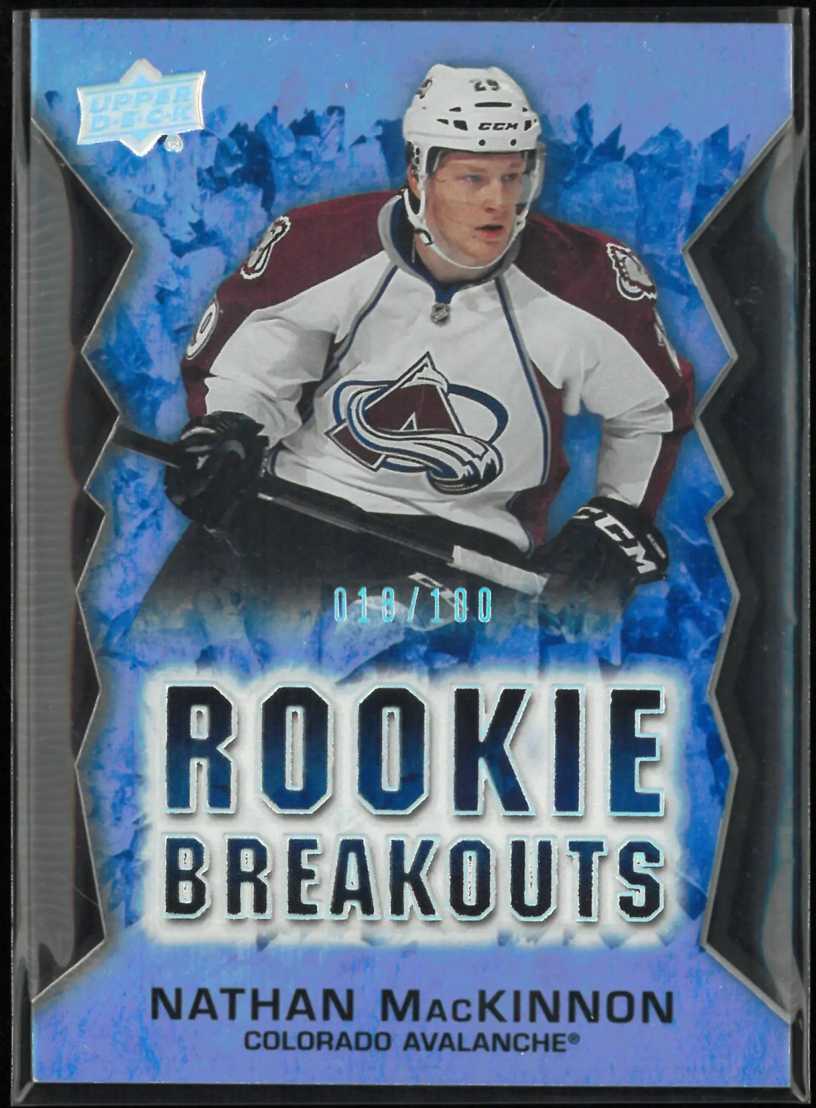 2013-14 Upper Deck Series Two Rookie Breakouts Nathan MacKinnon RC /100 