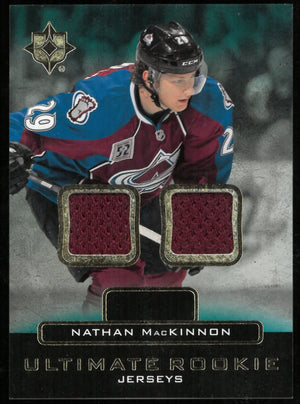 2013-14 Upper Deck Ultimate Collection Ultimate Rookie Dual Patch Nathan MacKinnon 