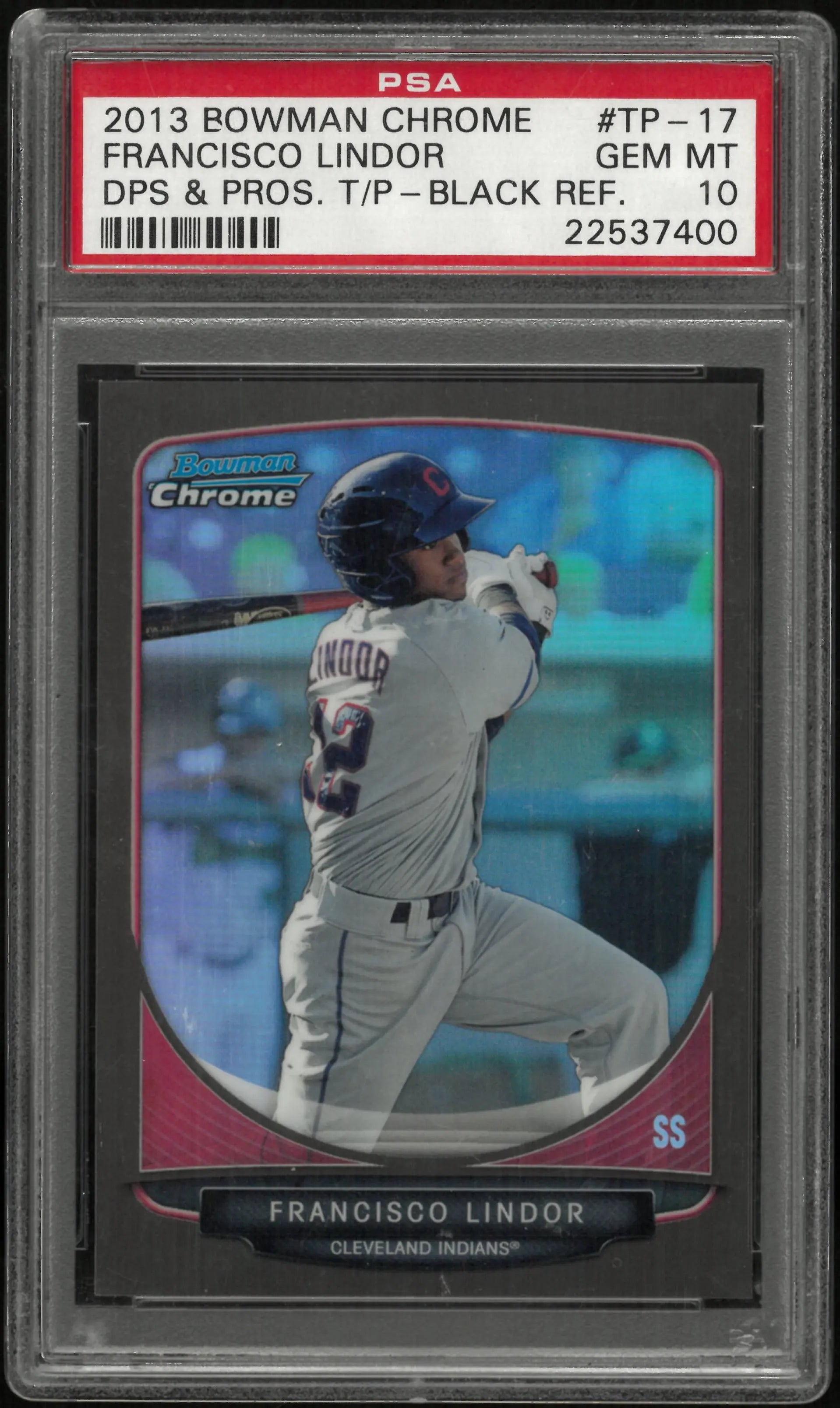 2013 Bowman Chrome Black Refractor PSA 10 Francisco Lindor RC Rookie /35 