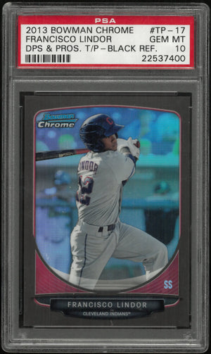 2013 Bowman Chrome Black Refractor PSA 10 Francisco Lindor RC Rookie /35 