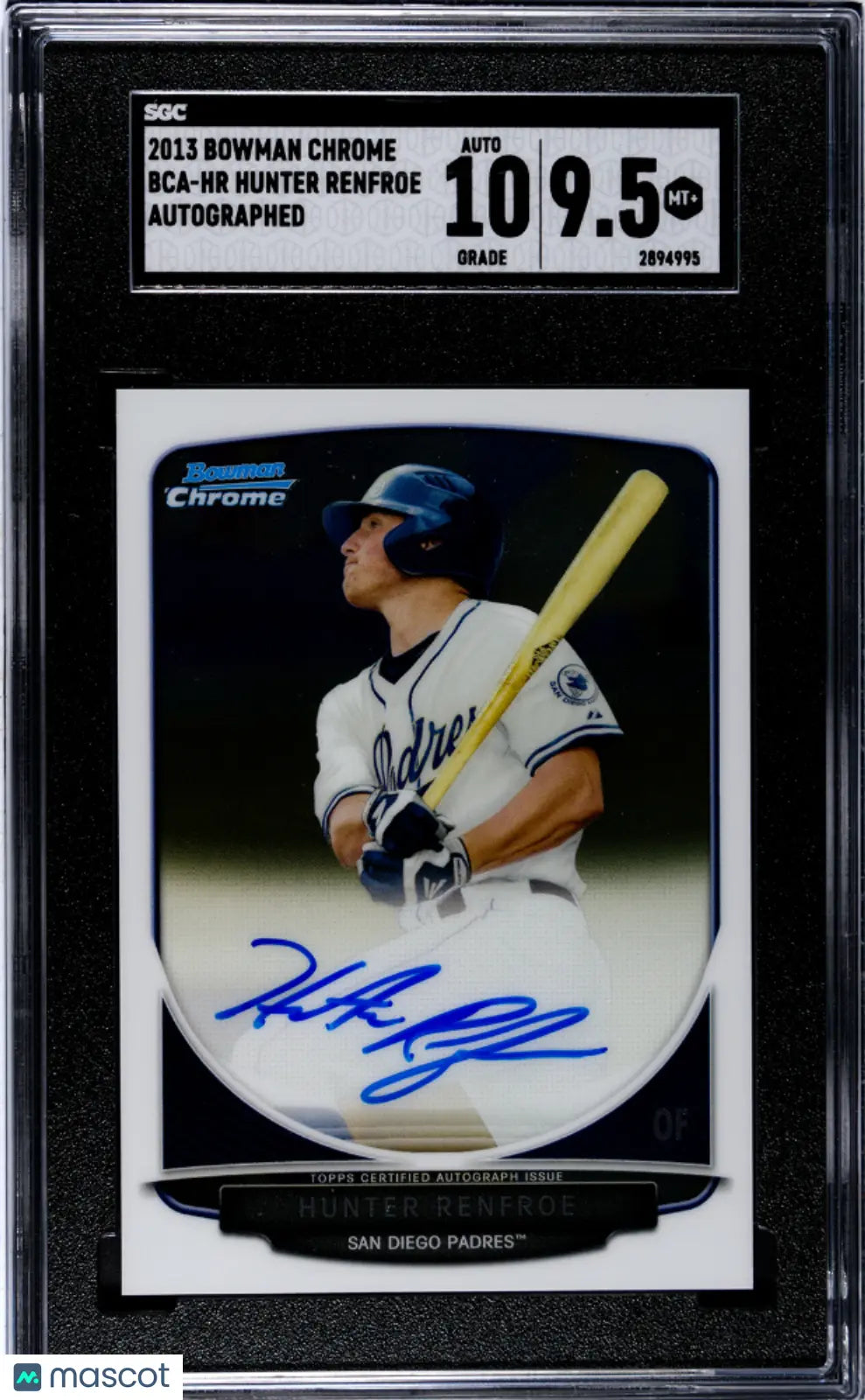 2013 Bowman Chrome Hunter Renfroe Autograph #BCA-HR SGC 9.5 