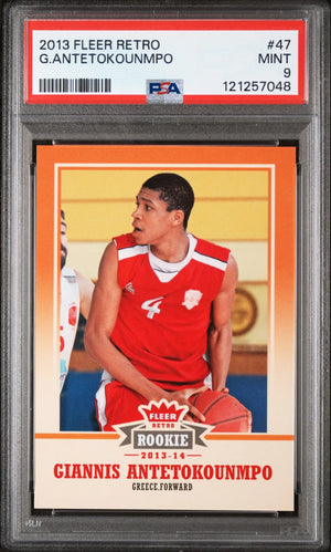 2013 Fleer Retro Giannis Antetokounmpo RC Rookie #47 PSA 9 