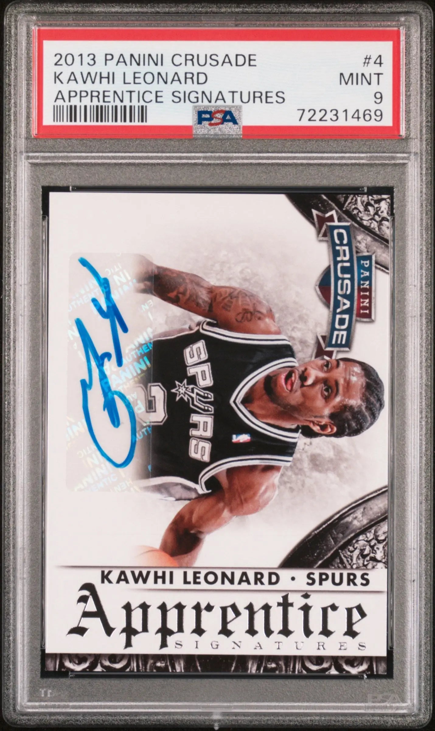2013 Panini Crusade Apprentice Signatures Autograph Kawhi Leonard Auto PSA 9 