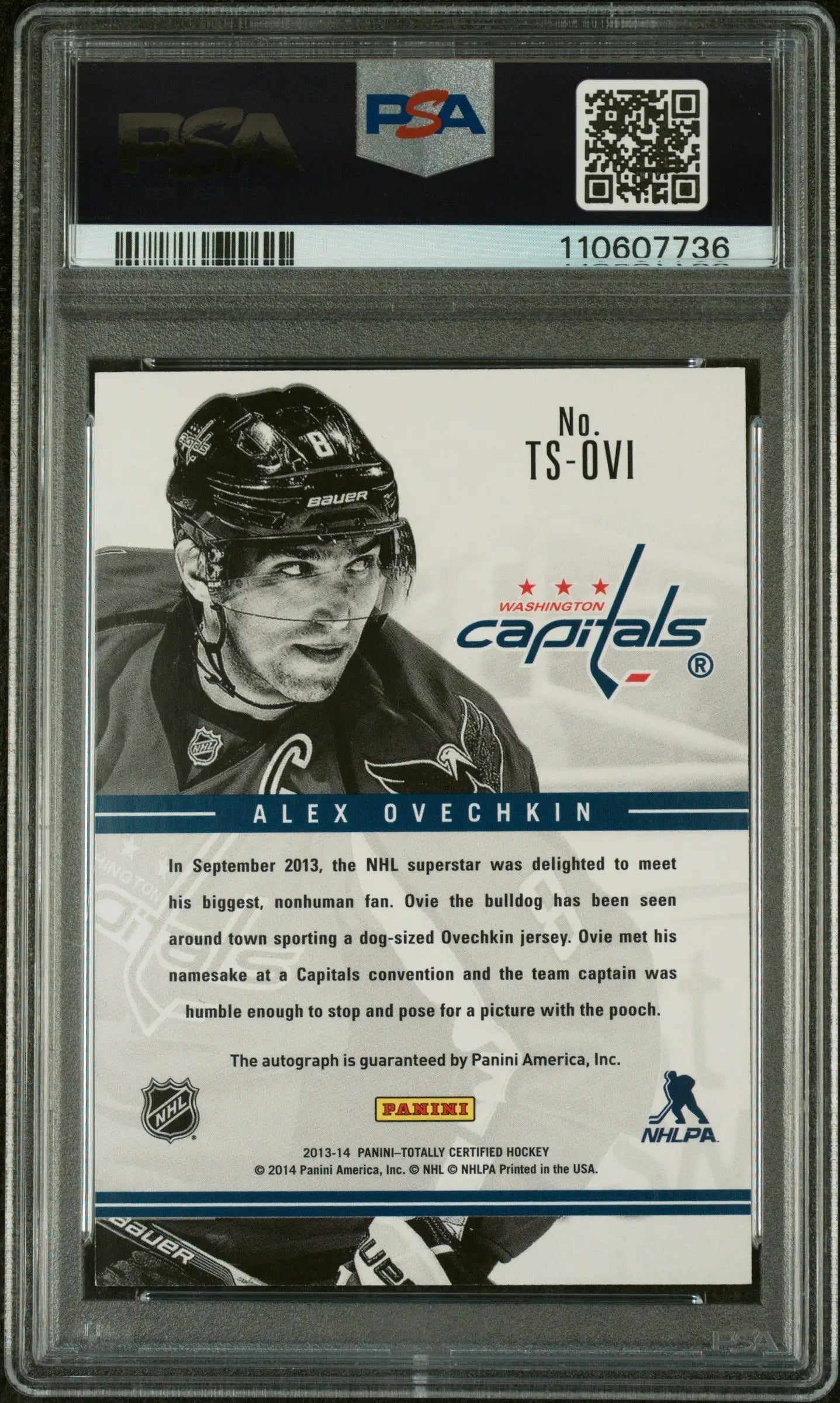 2013 Panini Totally Certified Signatures Auto Alex Ovechkin Green PSA 6 /5 