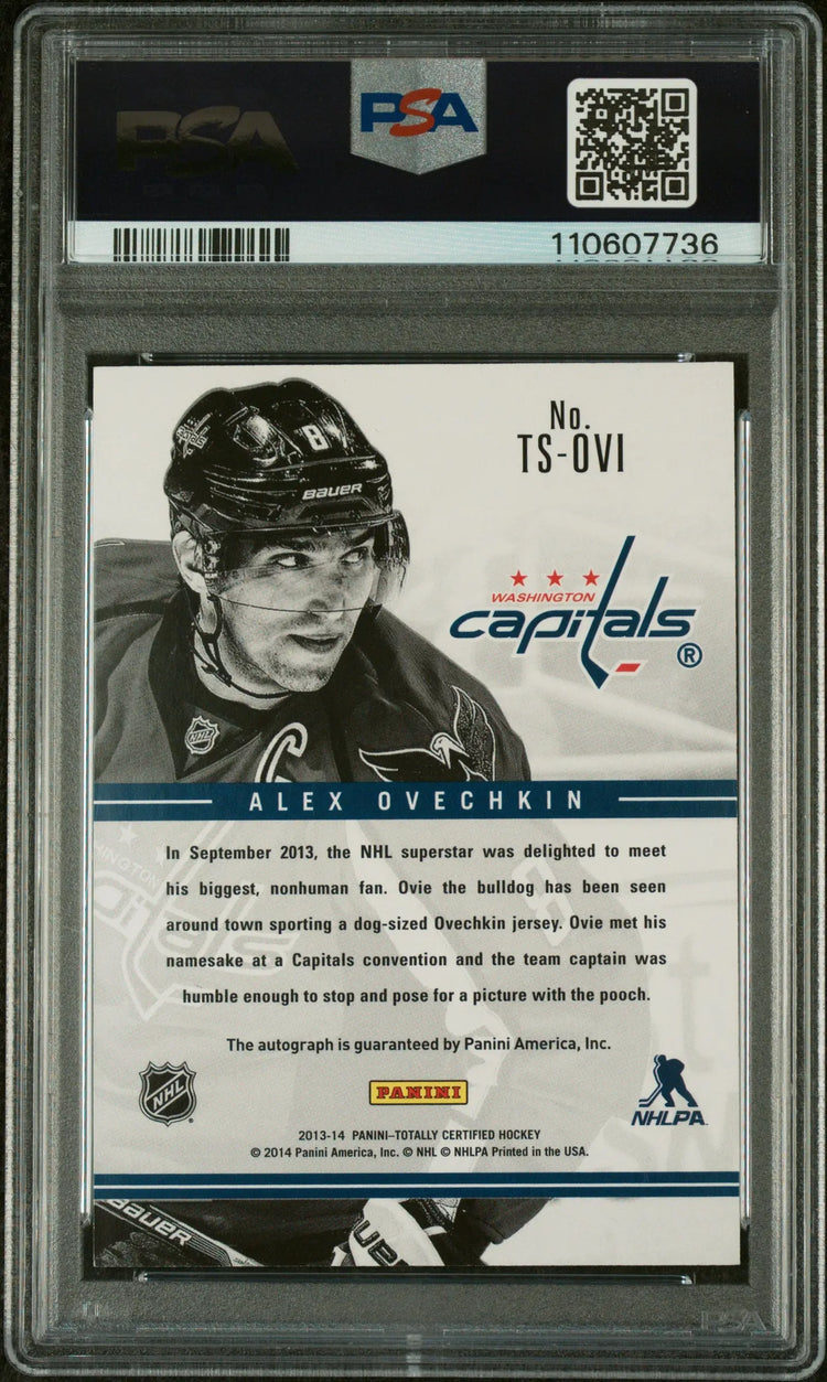 2013 Panini Totally Certified Signatures Auto Alex Ovechkin Green PSA 6 /5 