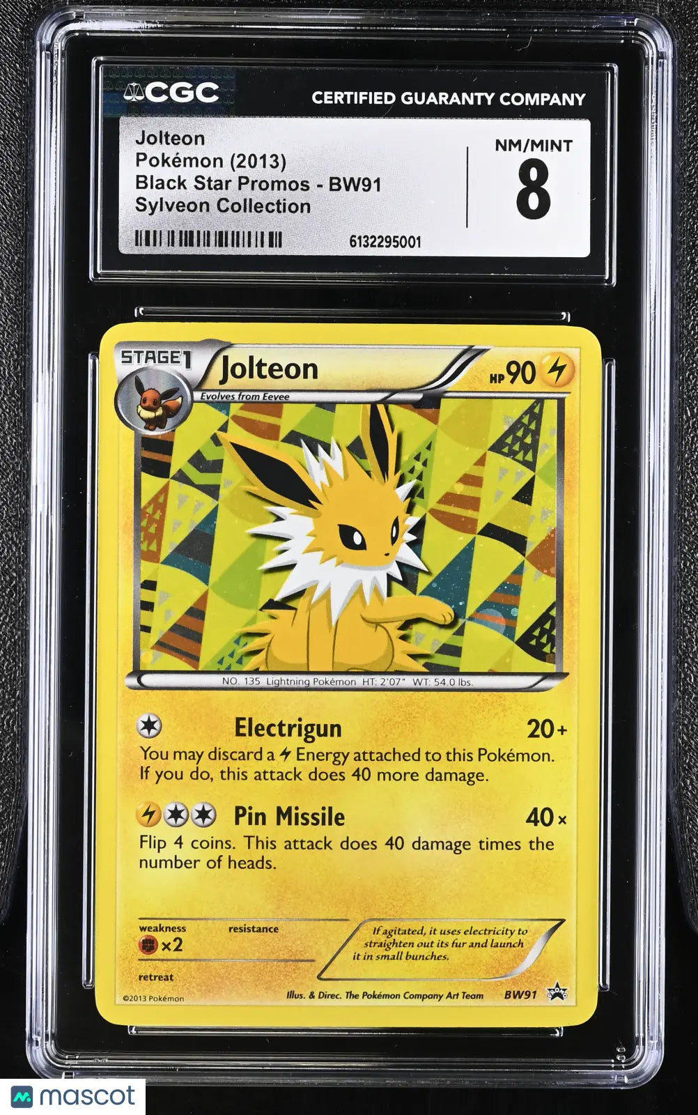 2013 Pokemon Black Star Promos Jolteon Sylveon Collection CGC 8 #BW91 