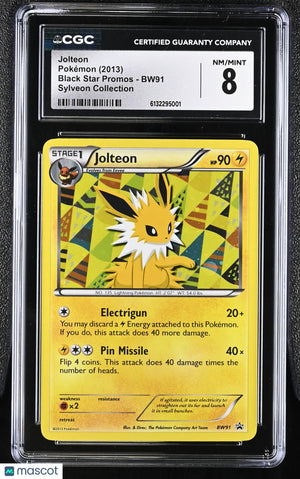 2013 Pokemon Black Star Promos Jolteon Sylveon Collection CGC 8 #BW91 
