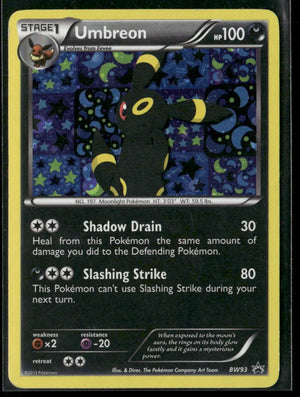 2013 Pokemon Black and White Promos Holofoil Umbreon BW93 MP 