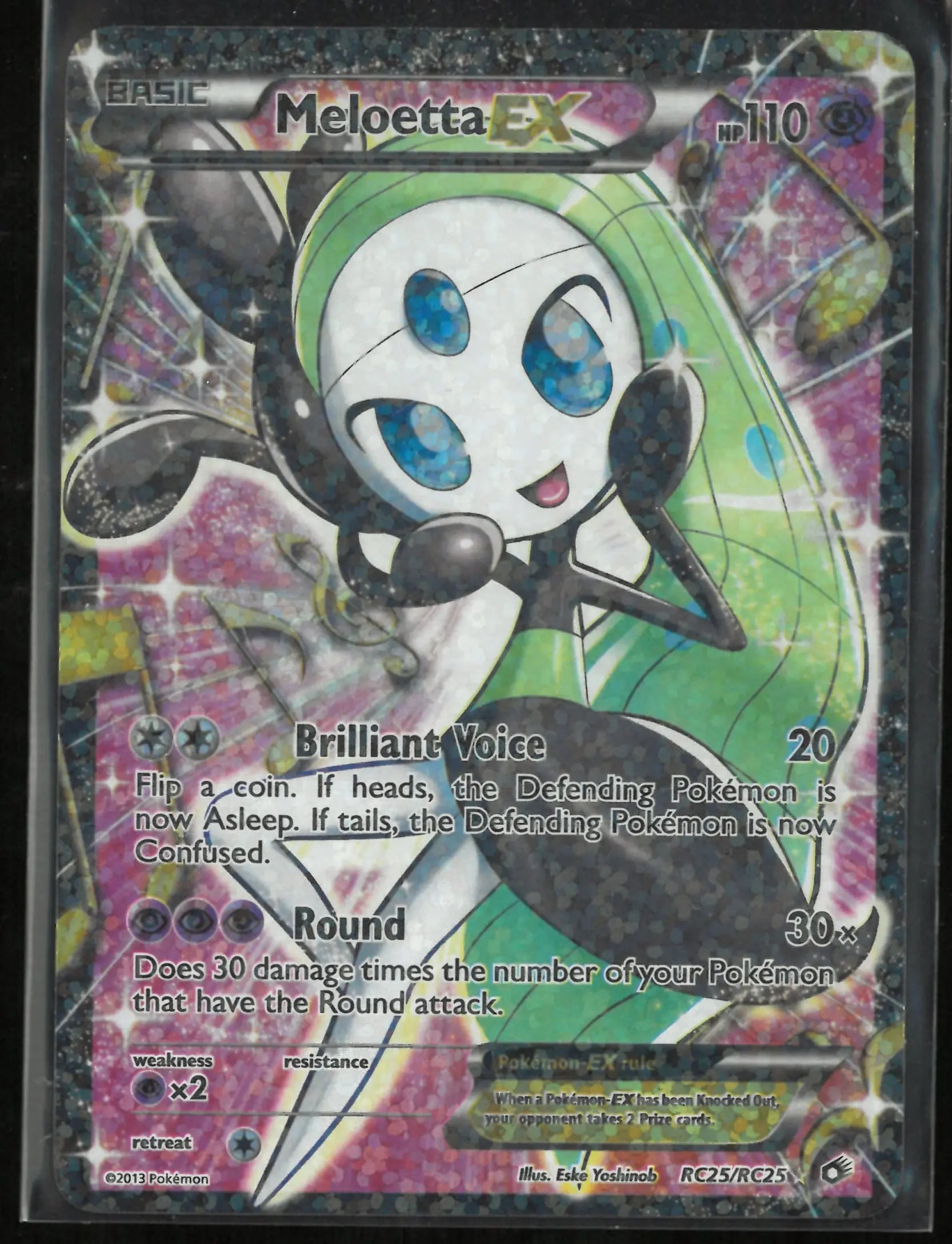 2013 Pokemon Legendary Treasures Meloette EX Full Art RC25/RC25 