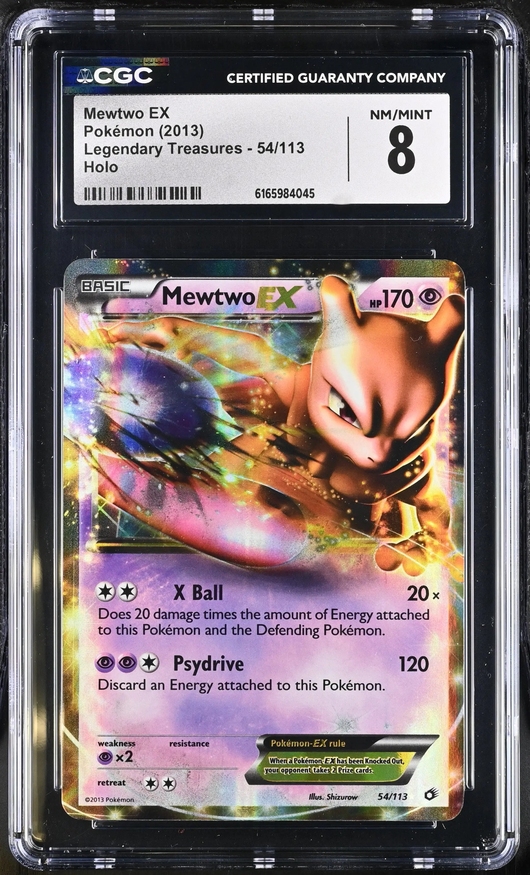 2013 Pokemon Legendary Treasures Mewtwo EX 54/113 CGC 8 