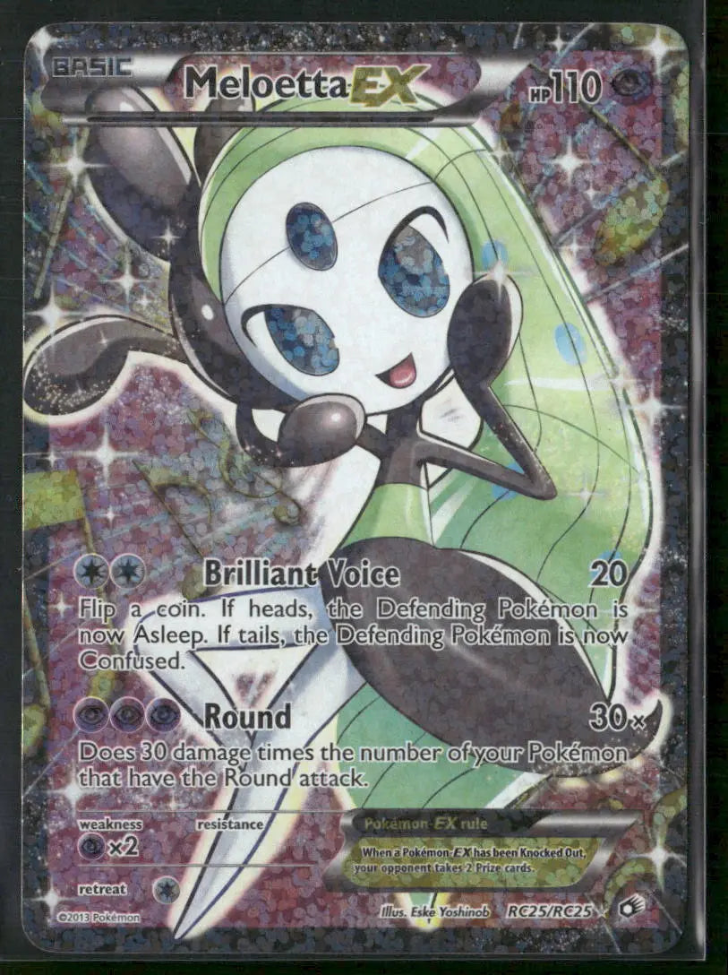 2013 Pokemon Legendary Treasures: Radiant Collections Full Art Meloetta EX RC25/RC25 
