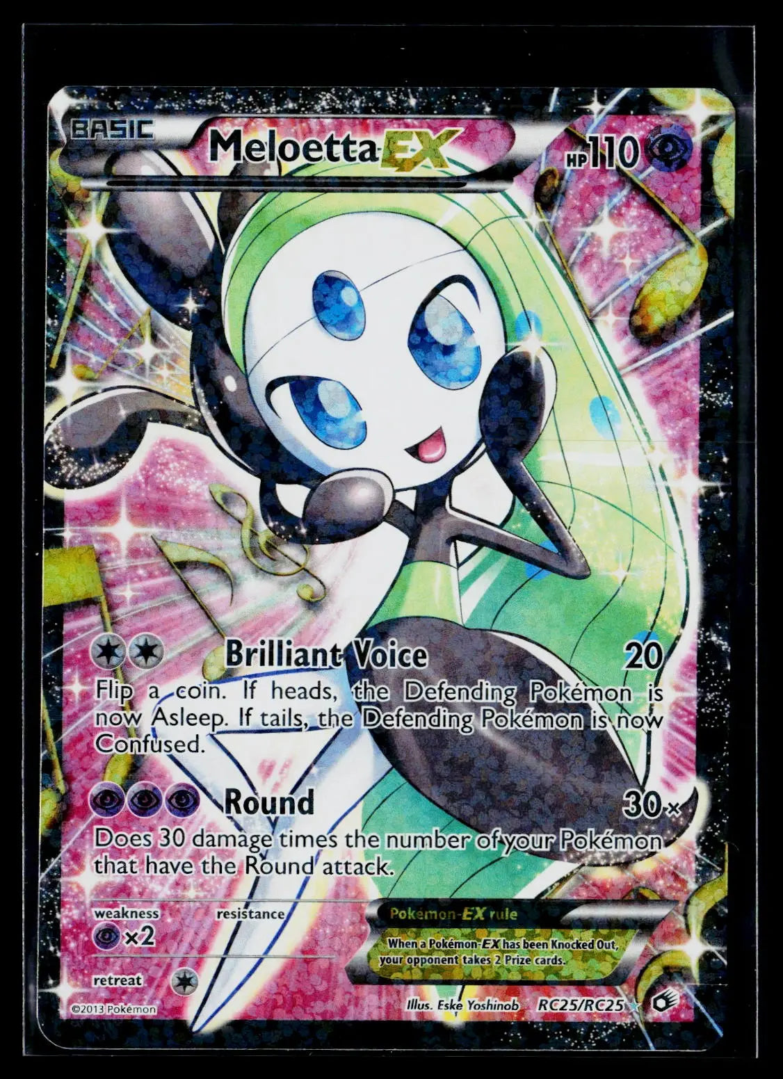 2013 Pokemon Legendary Treasures: Radiant Collections Meloetta EX UR RC25/RC25 