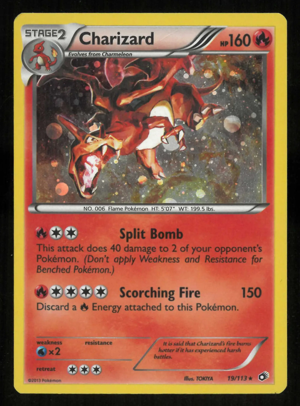 2013 Pokemon Pokemon Miscellaneous Cards & Products Charizard Cosmos 19/113 LP 