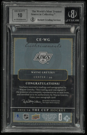 2013 The Cup Enshrinements Wayne Gretzky #CEWG BGS 8.5 Auto 10 