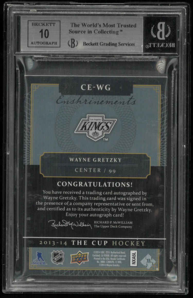 2013 The Cup Enshrinements Wayne Gretzky #CEWG BGS 8.5 Auto 10 