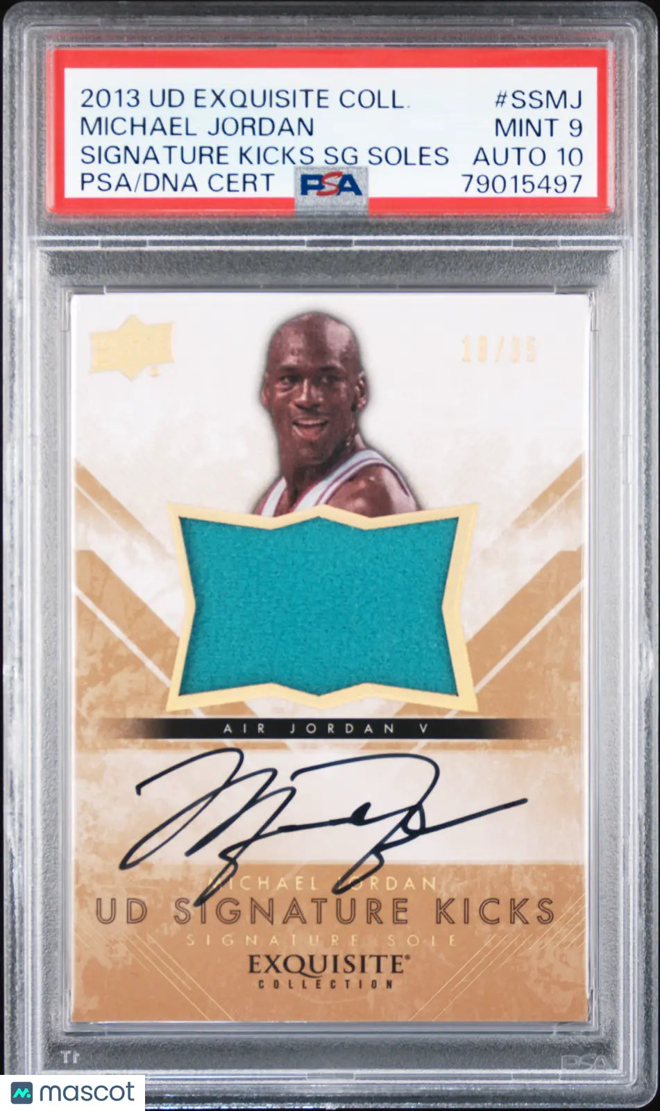 2013 UD Exquisite Col. Signature Kicks Auto Soles Michael Jordan /35 PSA 9 