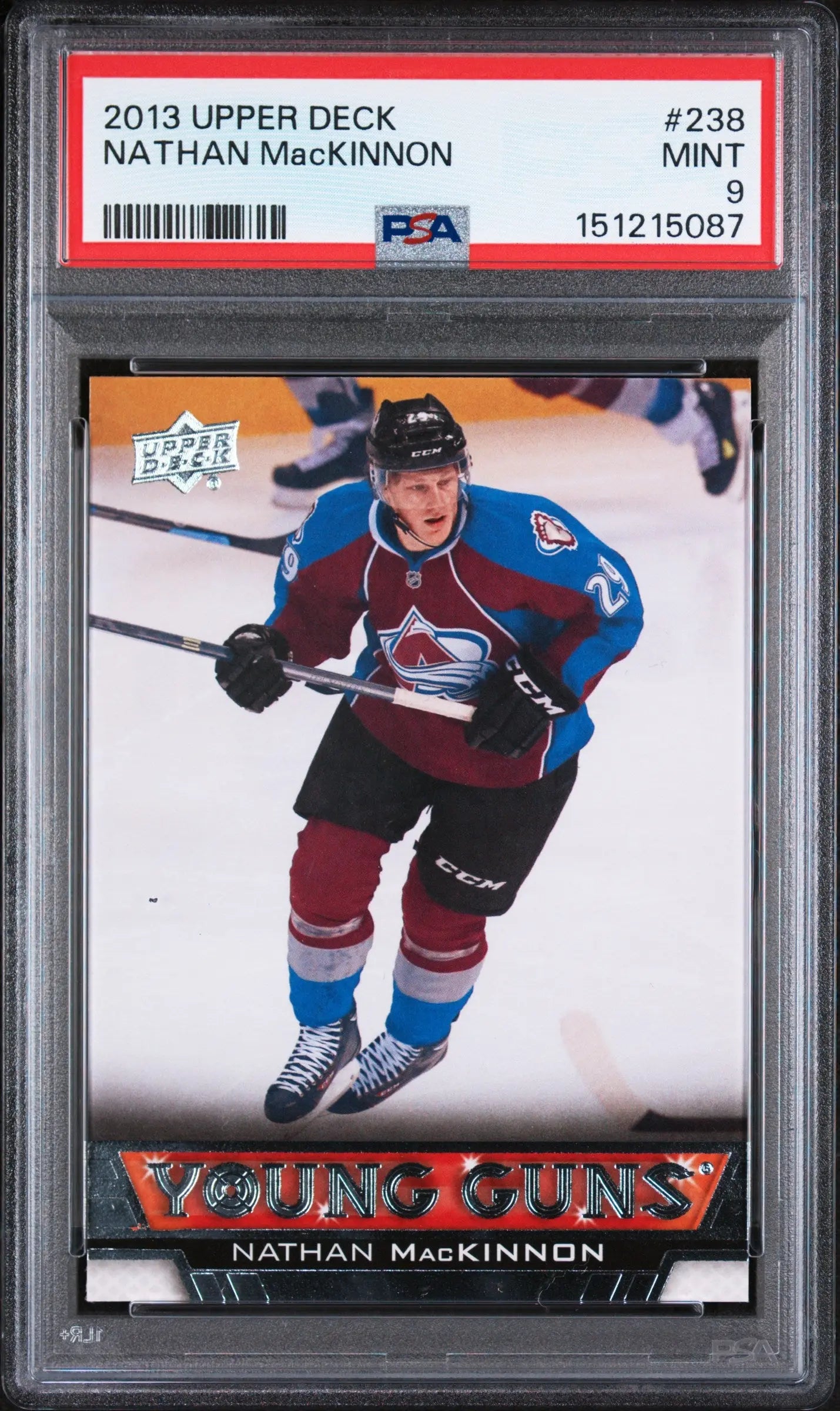 2013 Upper Deck Series One Young Guns Rookie Nathan Mackinnon RC PSA 9 