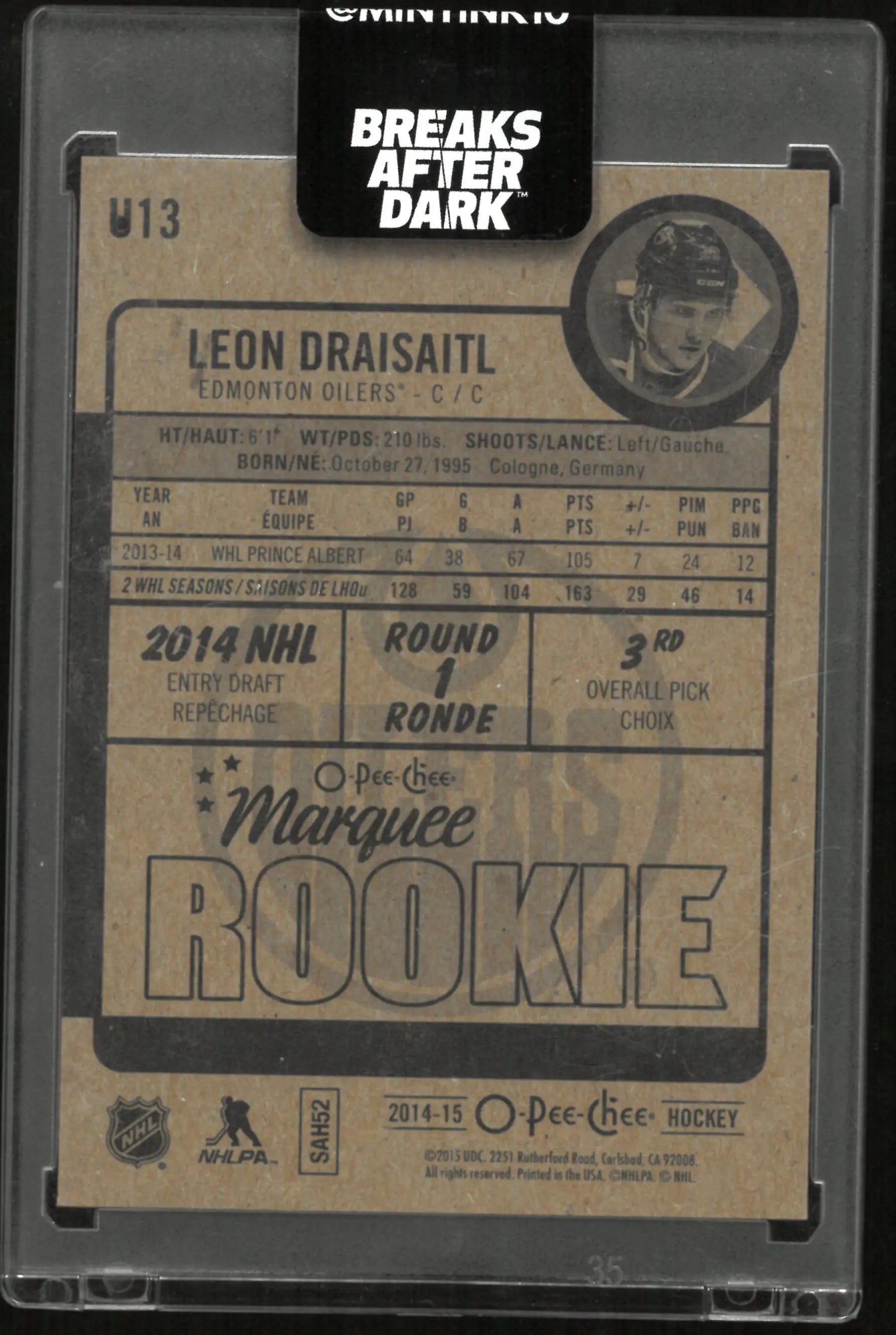 2014-15 O-Pee-Chee Marquee Rookie Leon Draisaitl 