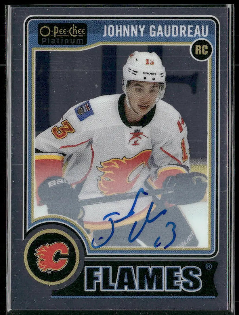 2014-15 O-Pee-Chee Platinum Hockey Rookie Auto Jonny Gaudreau 
