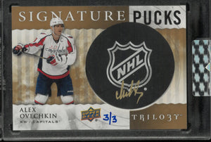 2014-15 UD Trilogy Alex Ovechkin Signature Auto Pucks 3/3 