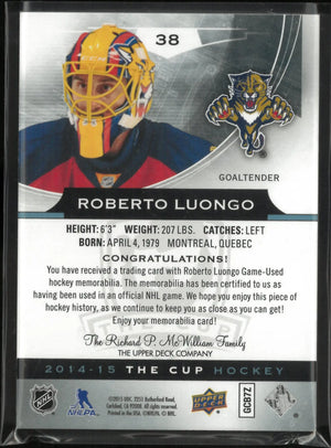 2014-15 Upper Deck The Cup Roberto Luongo Patch /10 
