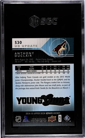 2014-15 Upper Deck Update Hockey Anthony Duclair Young Guns SGC 10 