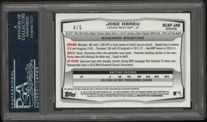 2014 1st Bowman Chrome Red Refractor Auto RC Jose Abreu PSA 10 /5 