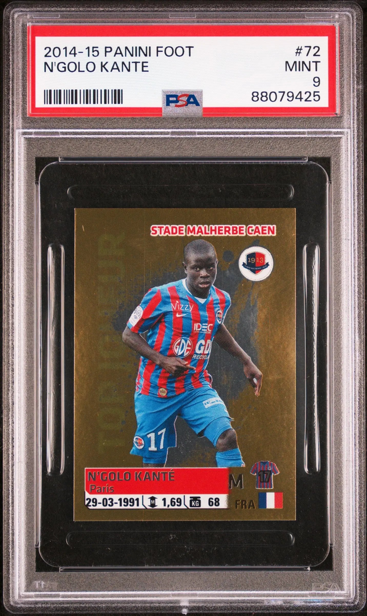 2014 Panini Foot N'golo Kante PSA 9 