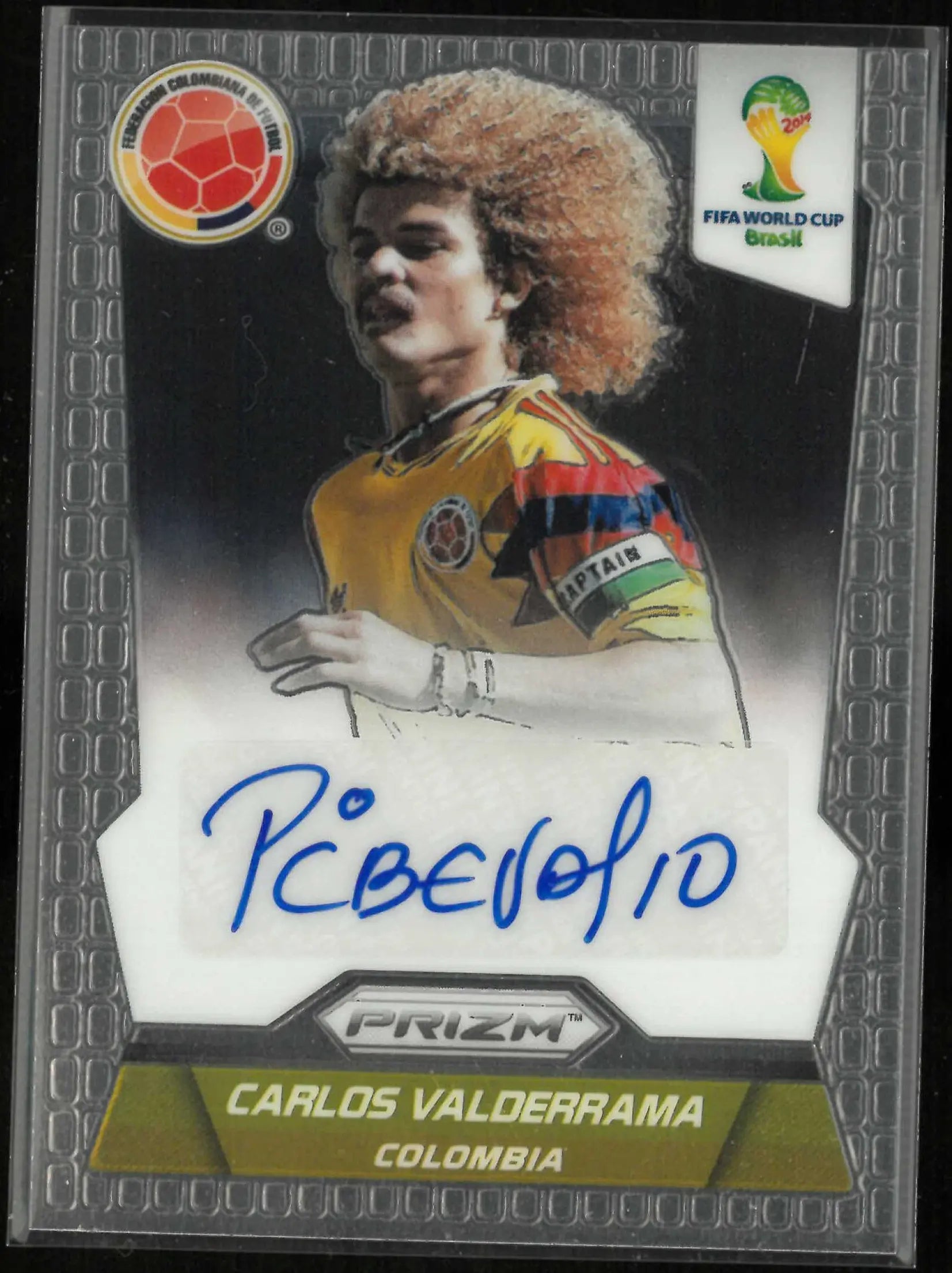 2014 Panini Prizm FIFA World Cup Autograph Carlos Valderrama Auto 