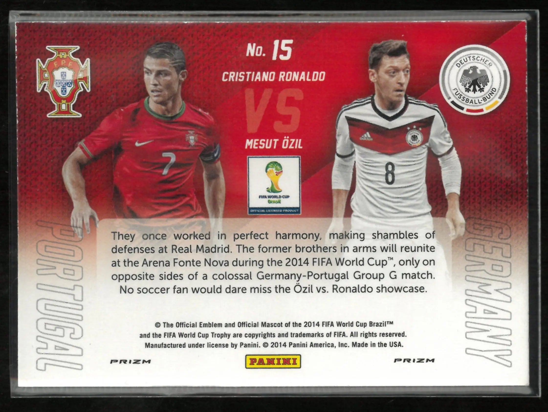 2014 Panini Prizm FIFA World Cup Brazil Cristiano Ronaldo/ Mesut Ozil 