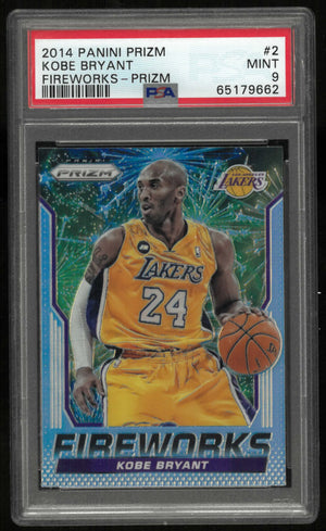 2014 Panini Prizm Fireworks  Kobe Bryant PSA 9 