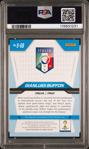 2014 Panini Prizm World Cup Autograph Gianluigi Buffon Auto PSA 9 Auto 10 Pop 9 