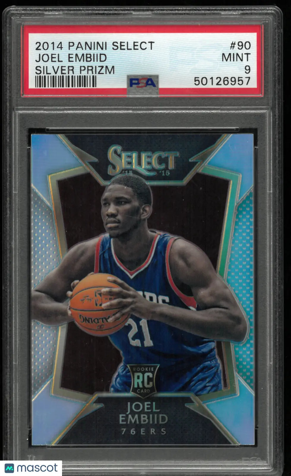 2014 Panini Select Joel Embiid #90 Silver Prizm PSA 9 