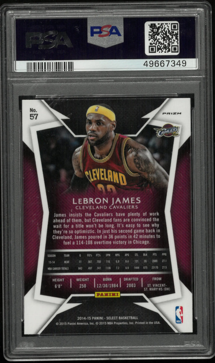 2014 Panini Select LeBron James Silver Prizm PSA 10 