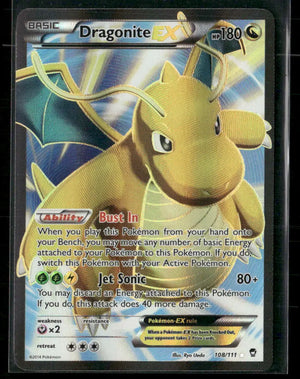 2014 Pokemon Furious Fists Ultra Rare Full Art Dragonite EX 108/111 