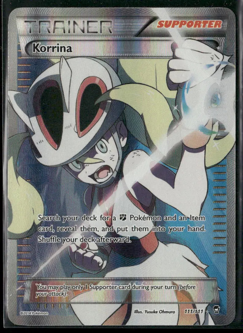 2014 Pokemon Furious Fists Ultra Rare Full Art Korrina 111/111 
