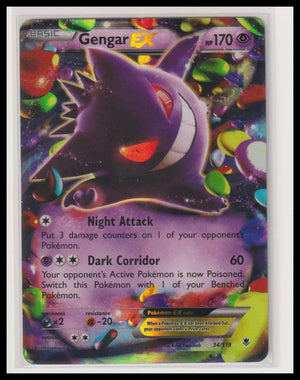 2014 Pokemon Phantom Forces Gengar EX 34/119 LP 