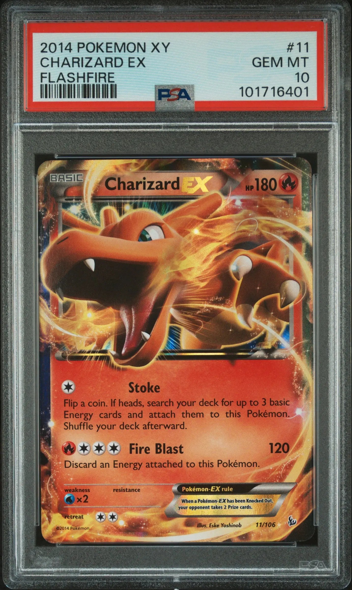 2014 Pokemon Xy Flashfire Charizard EX Flashfire PSA 10 #11 