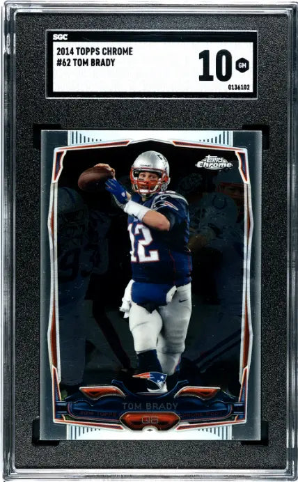 2014 Topps Chrome Football Tom Brady SGC 10 