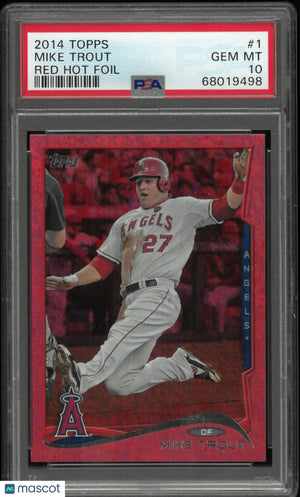 2014 Topps Mike Trout #1 Red Hot Foil PSA 10 