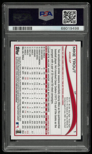 2014 Topps Mike Trout #1 Red Hot Foil PSA 10 