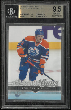 2014 Upper Deck Series 1 Young Guns Rookie Leon Draisaitl RC BGS 9.5 